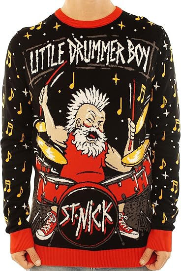 Santa Little Drummer Boy Ugly Christmas Sweater – Moonbestprint