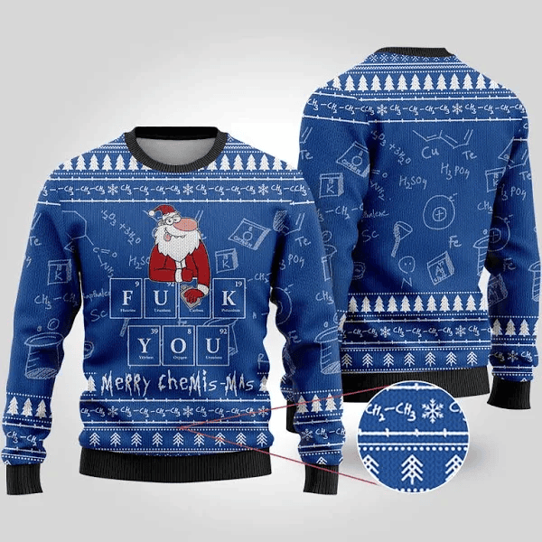 Merry Chemis-mas Science Ugly Christmas Sweater – Moonbestprint