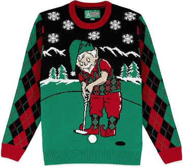 Elf Golfing Ugly Christmas Sweater – Moonbestprint