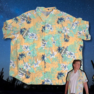 Izod Saltwater Dockside Chambray Floral Hawaiian Shirt Best Father's Day Gifts For Dad – Moonbestprint