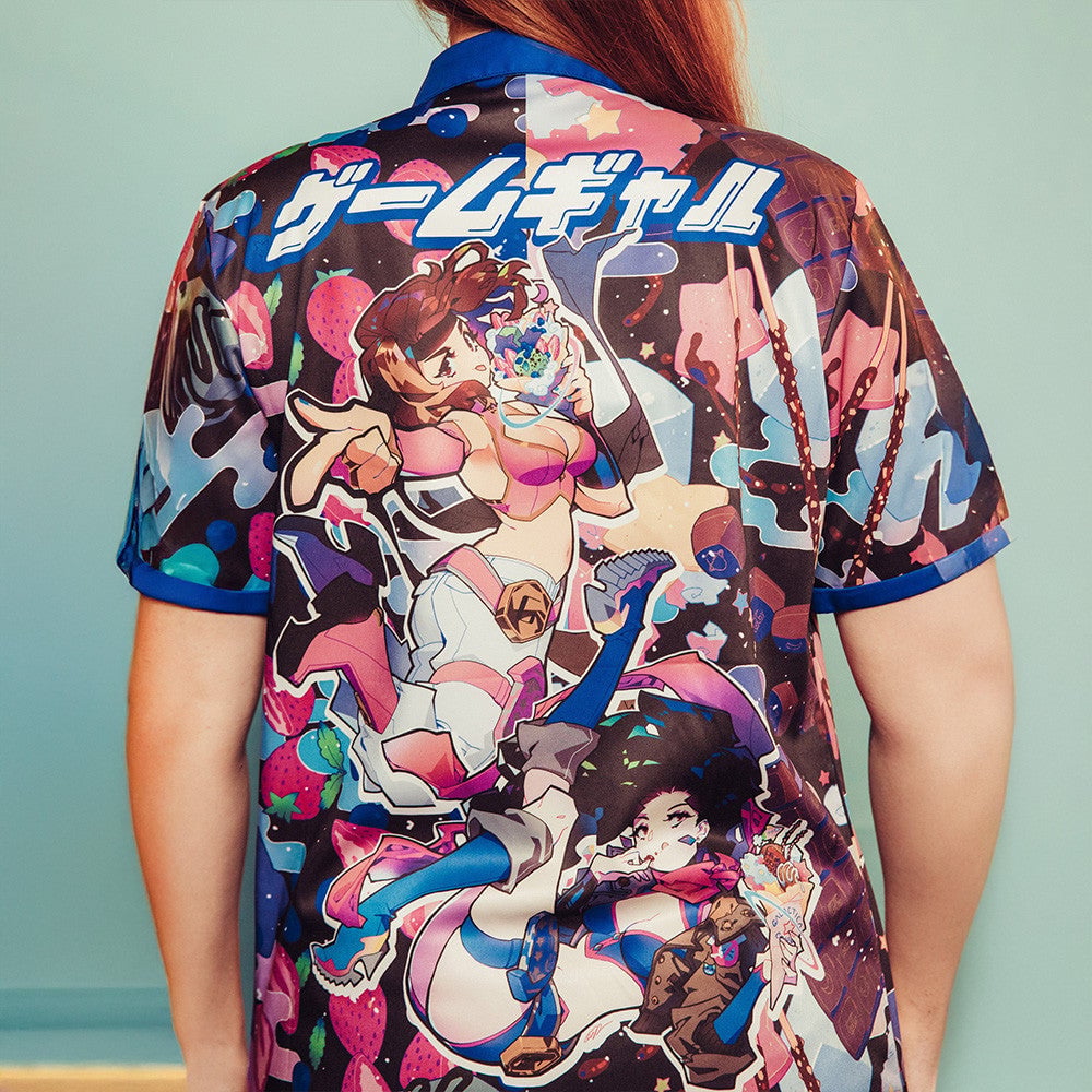 Gamegrumps Merch Game Gyaru Galactica Crepe Hawaiian Shirt Gifts For Fans – Moonbestprint