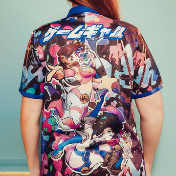 Gamegrumps Merch Game Gyaru Galactica Crepe Hawaiian Shirt Gifts For Fans – Moonbestprint