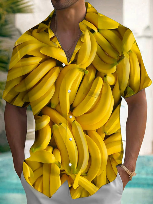 Banana Hawaiian Shirt Summer Button Up Shirt Gifts For Banana Lovers Retro Gift for Him – Moonbestprint