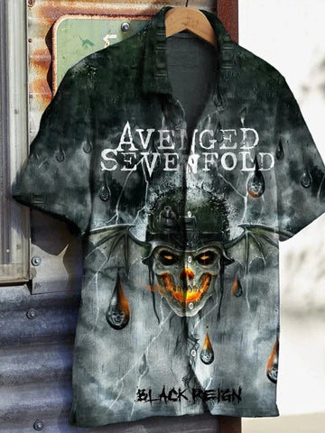 Avenged Sevenfold Merch Avenged Sevenfold Skull Hawaiian Shirt Best Father's Day Gifts For Dad – Moonbestprint