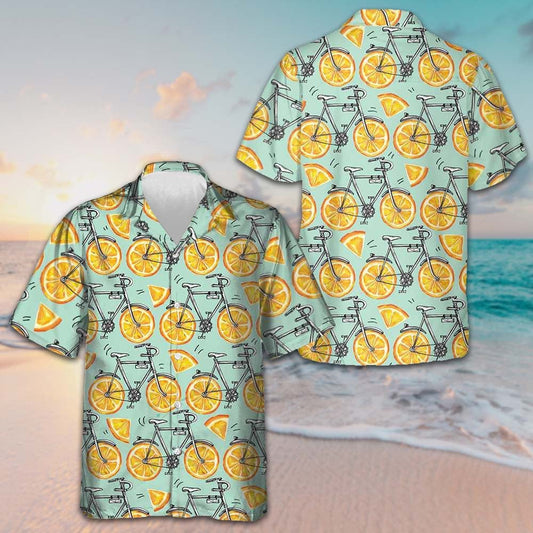 I Love Cycling And Orange Hawaiian Shirt Best Summer Shirts For Guys Gifts For Bikers – Moonbestprint
