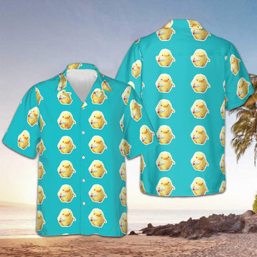 Funny Duck With Knife Hawaiian Shirt Button Down Beach Shirts Cute Gifts For Son – Moonbestprint