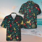 Christmas Golden Reindeer Pattern Hawaiian Shirt Adult Christmas Shirt Gifts For Your Boyfriend – Moonbestprint