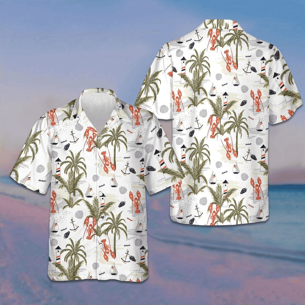 Summer Island Of Lobster Hawaiian Shirt Tropical Button Up Shirt Gifts For Him – Moonbestprint