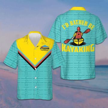 I'd Rather Be Kayaking Hawaiian Shirt Button Up Beach Shirts Men Gifts For Brother In Law – Moonbestprint