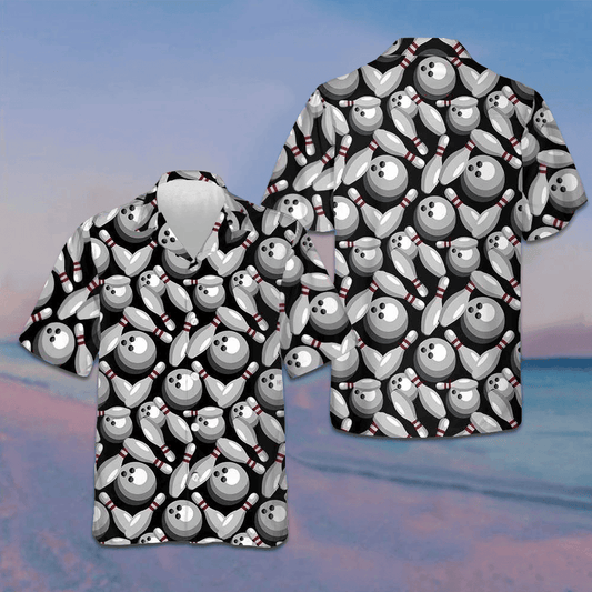 Bowling Pins And Balls Hawaiian Shirt Bowling Patterns Best Summer Shirts For Guys – Moonbestprint