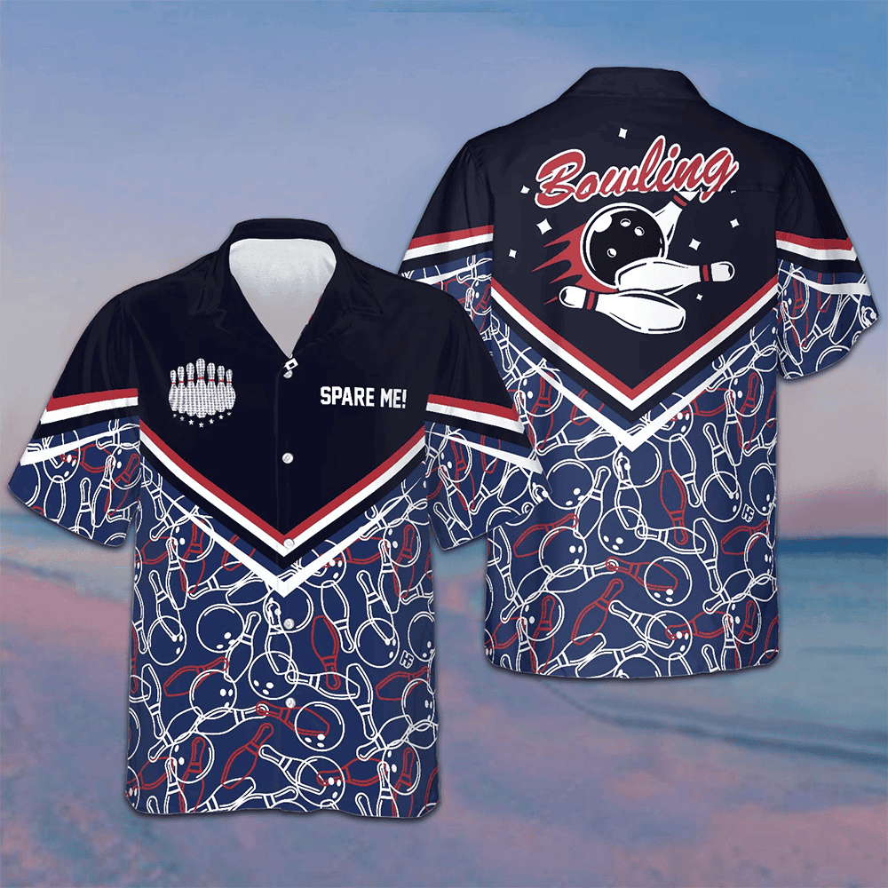Spare Me Bowling Hawaiian Shirt Men's Button Down Shirts Gifts For Bowling Lovers – Moonbestprint