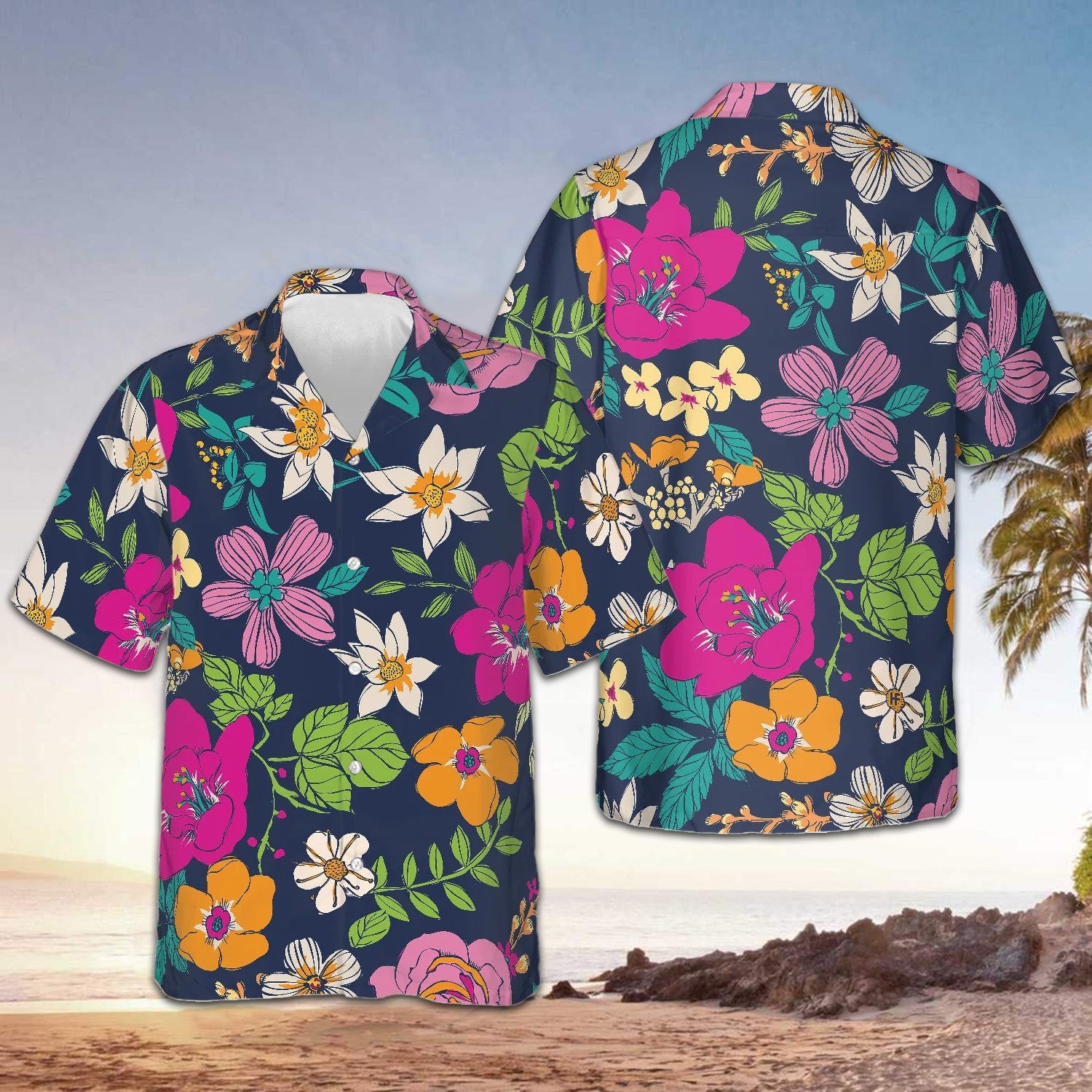 Flowers Hawaiian Shirt Beach Button Down Shirt Men Best Uncle Gifts – Moonbestprint