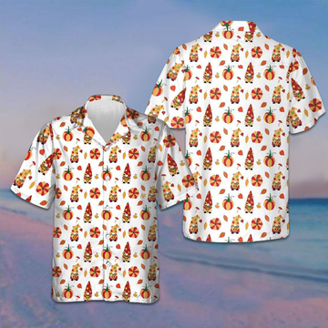 Thanksgiving Gnomes Hawaiian Shirt Men's Short Sleeve Button Up Thanksgiving Gift Ideas – Moonbestprint