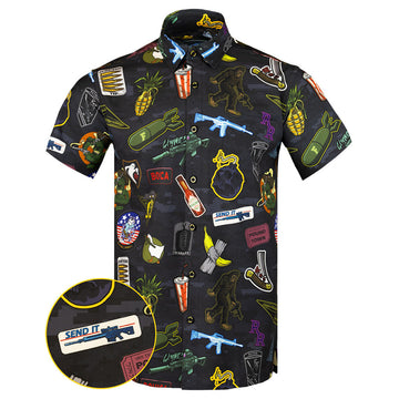 Bombs Away Button Down Shirt Hawaiian Tactical Aloha Print Shirt Birthday Gifts For Him – Moonbestprint