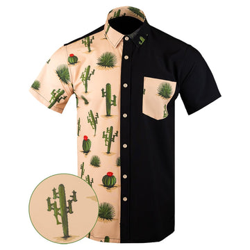 Homeland Split Tan Button Down Shirt Tactical Aloha Shirt Best Gifts For Dudes – Moonbestprint