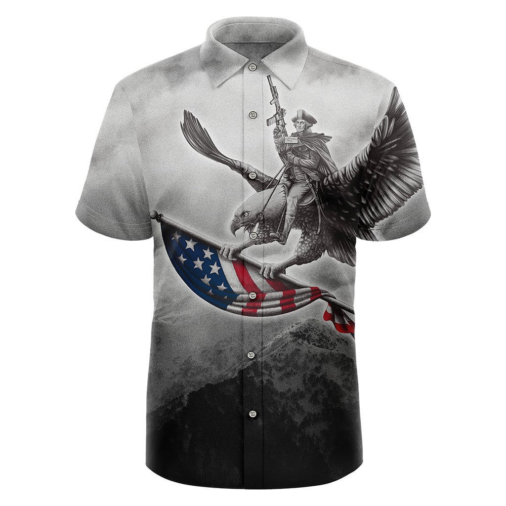 Ol' Americana Button Down Shirt Tactical Hawaiian Shirt Xmas Gifts For Father – Moonbestprint