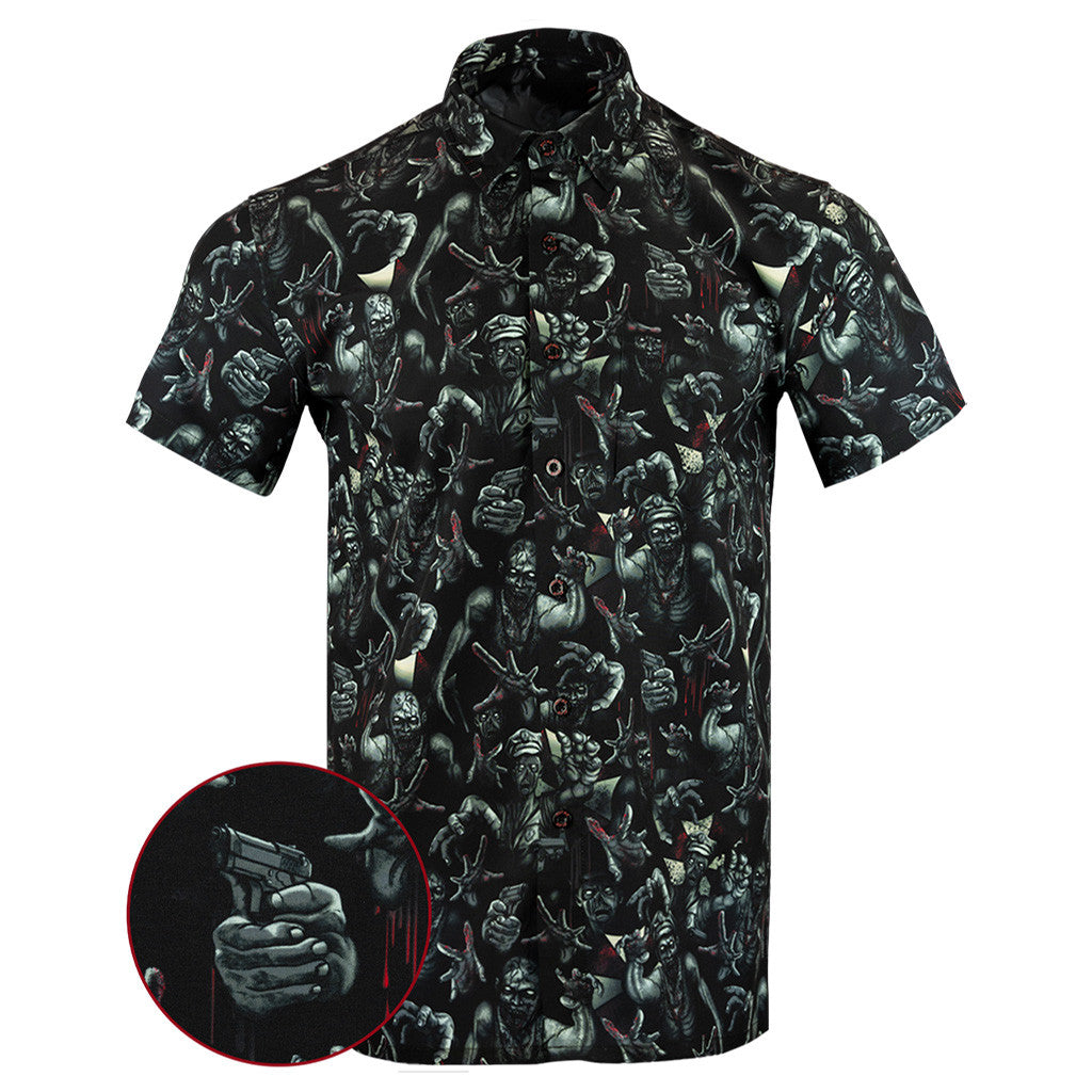 Outbreak Button Down Shirt Tactical Hawaiian Shirt Gifts For Brother In Law – Moonbestprint
