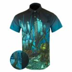 Deep Blue Button Down Shirt Pearl Snaps Apparel Gun Print Hawaiian Shirt Christmas Gifts For Dad – Moonbestprint