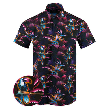 Cans And Toucans V2 Button Down Shirt Hawaiian Tactical Button Down Gifts For Father – Moonbestprint