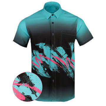 Jazz Black Button Down Shirt Tactical Hawaiian Shirt Gifts For Gun Lovers – Moonbestprint