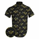 Le Coq V2 Black Gold Button Down Shirt Hawaiian Tactical Button Down Gift Ideas For Son – Moonbestprint