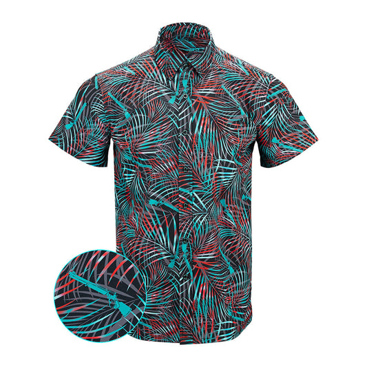 Breach Black Teal Button Down Shirt Tactical Hawaiian Shirt Gifts For Friends – Moonbestprint