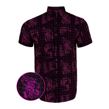Blueprint Button Down Shirt Hawaiian Tactical Aloha Print Shirt Birthday Gifts For Father – Moonbestprint
