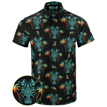 Lobster Button Down Shirt Tactical Aloha Shirt Birthday Gift Ideas For Son – Moonbestprint