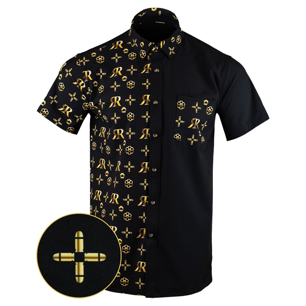 High Roller Split Gold Button Down Shirt Tactical Hawaiian Shirt Xmas Presents For Son – Moonbestprint