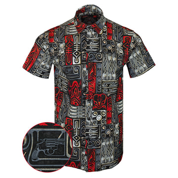 BTTF Button Down Shirt Concealed Carry Hawaiian Shirt Xmas Gifts For Him – Moonbestprint