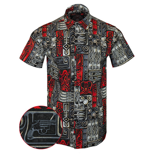 BTTF Button Down Shirt Concealed Carry Hawaiian Shirt Xmas Gifts For Him – Moonbestprint