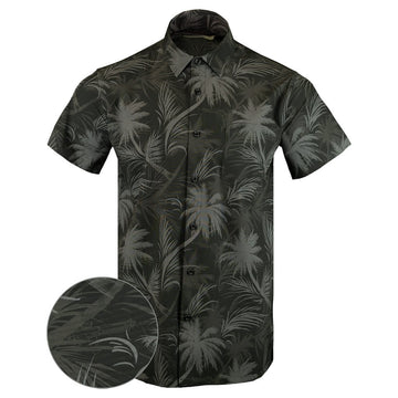 Luau Black Button Down Shirt Tactical Tropical Print Shirt Christmas Ideas For Him – Moonbestprint