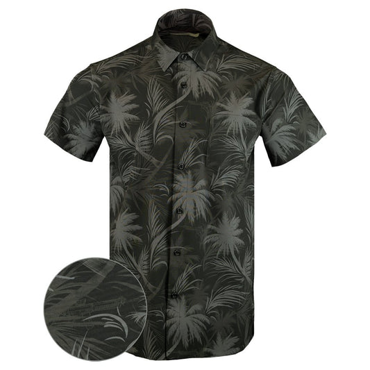 Luau Black Button Down Shirt Tactical Tropical Print Shirt Christmas Ideas For Him – Moonbestprint