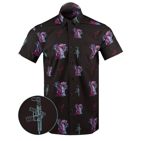 Gator Boi Button Down Shirt Gun Print Hawaiian Shirt Good Christmas Gifts For Men – Moonbestprint