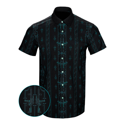 Boogeyman Button Down Shirt Pearl Snaps Apparel Concealed Carry Hawaiian Shirt Dad Gifts – Moonbestprint