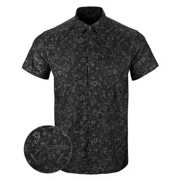 Gray Man Button Down Shirt Tactical Aloha Print Shirt Present For Father – Moonbestprint