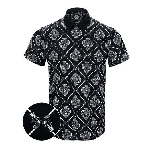 Ace Button Down Shirt Pearl Snaps Apparel Tactical Shirt Hawaii Style Dad Christmas Gifts – Moonbestprint