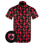 Devil Duck Black Button Down Shirt Tactical Shirt Hawaii Style Christmas Presents For Boyfriend – Moonbestprint