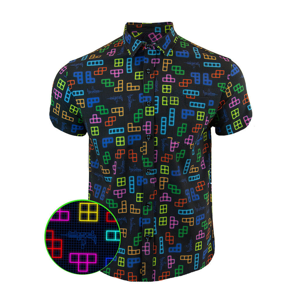 Arcade Series 3 Button Down Shirt Gun Print Hawaiian Shirt Christmas Presents For Boyfriend – Moonbestprint
