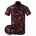 Chill Chimp Red Button Down Shirt Tactical Aloha Print Shirt Gifts For Father In Law – Moonbestprint