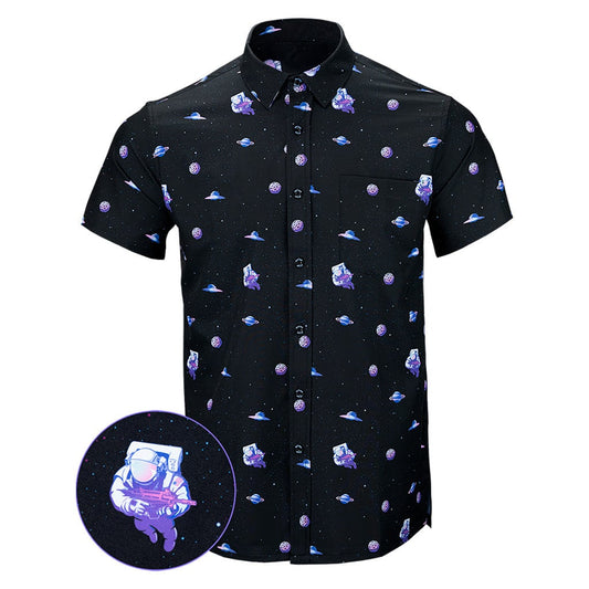 Intergalactic Button Down Shirt Tactical Hawaiian Shirt Best Birthday Gift For Husband – Moonbestprint