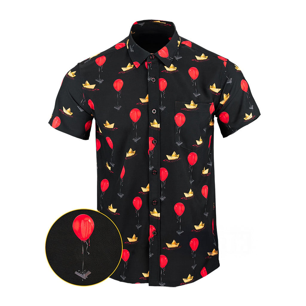 Georgie Button Down Shirt Gun Print Hawaiian Shirt Xmas Presents For Him – Moonbestprint