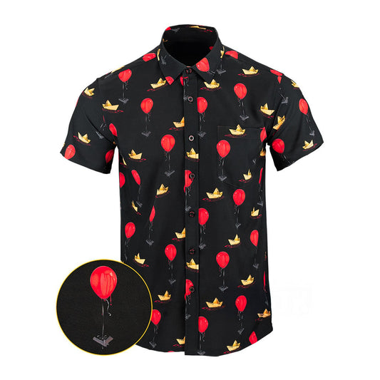 Georgie Button Down Shirt Gun Print Hawaiian Shirt Xmas Presents For Him – Moonbestprint