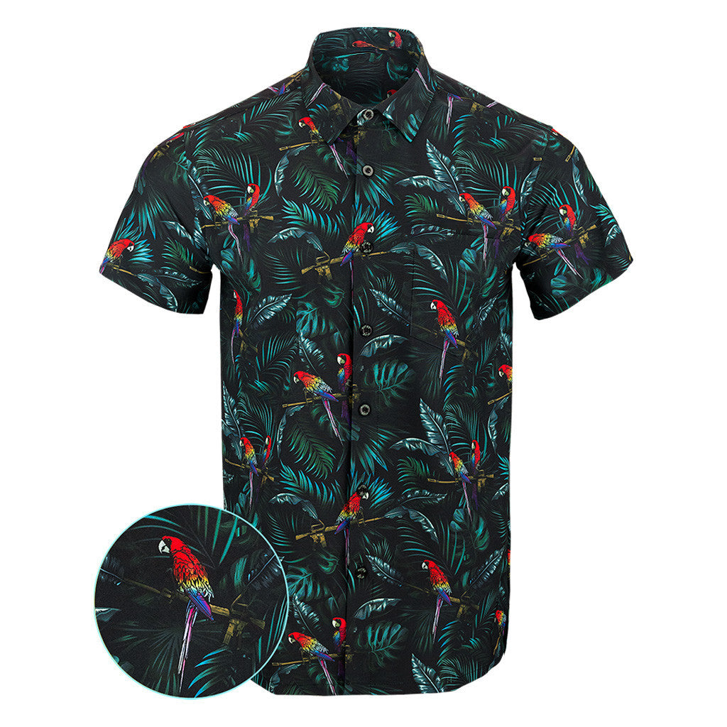 Jungle Button Down Shirt Tactical Tropical Print Shirt Birthday Gifts For Boyfriend – Moonbestprint