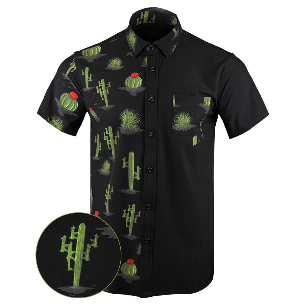 Homeland Split Black Button Down Shirt Tactical Aloha Shirt Best Gifts For Brother – Moonbestprint