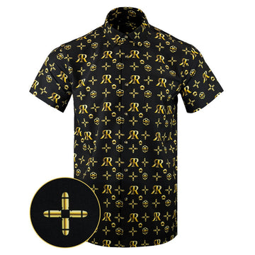 High Roller Gold Button Down Pearl Snaps Apparel Tactical Hawaiian Shirt Xmas Presents For Dad – Moonbestprint