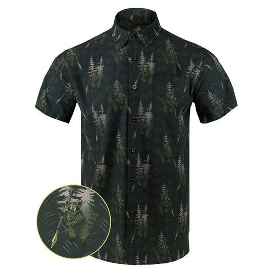 Rockoon Button Down Shirt Tactical Aloha Print Shirt Husband Christmas Gift Ideas – Moonbestprint