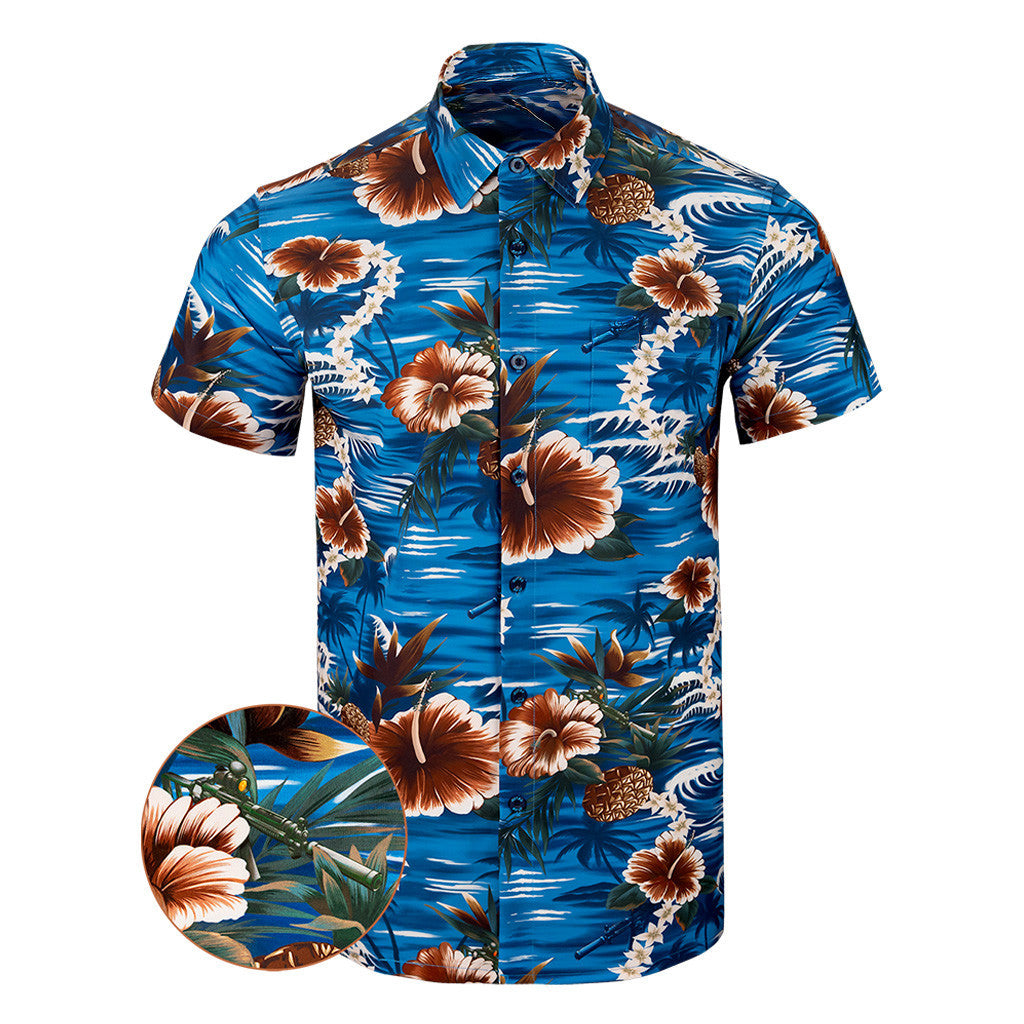 Fiji Button Down Shirt Tactical Tropical Print Shirt Christmas Ideas For Boyfriend – Moonbestprint