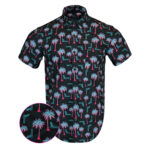 Rising Palm Black Button Down Shirt Hawaiian Tactical Button Down Gifts For Dad In Law – Moonbestprint