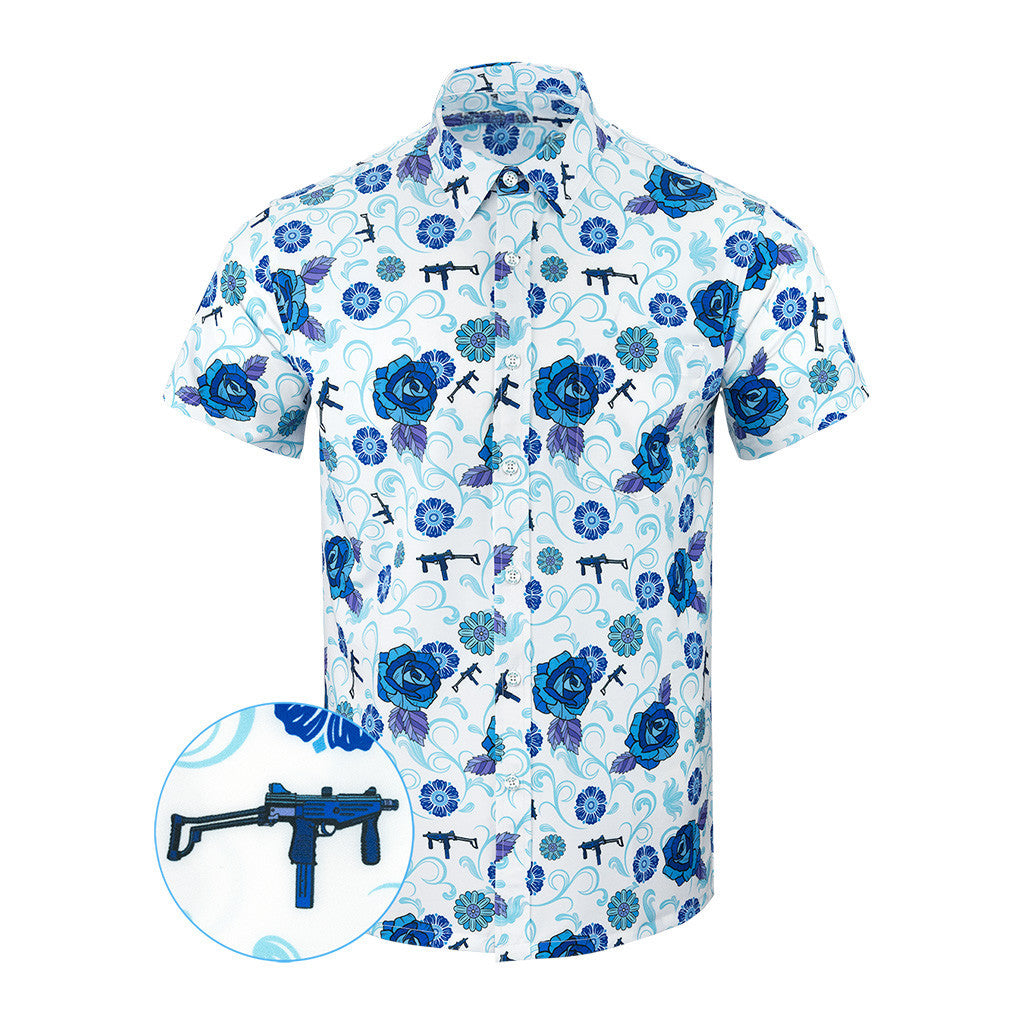 Fiesta White Button Down Shirt Tactical Aloha Shirt Christmas Gifts For Guys – Moonbestprint